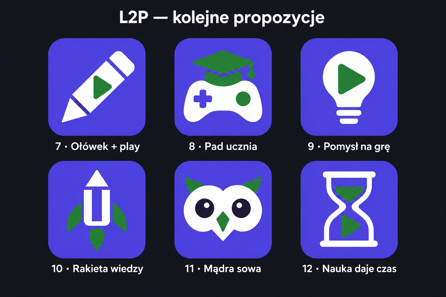 L2P ikony 7 12 ciemna zielen