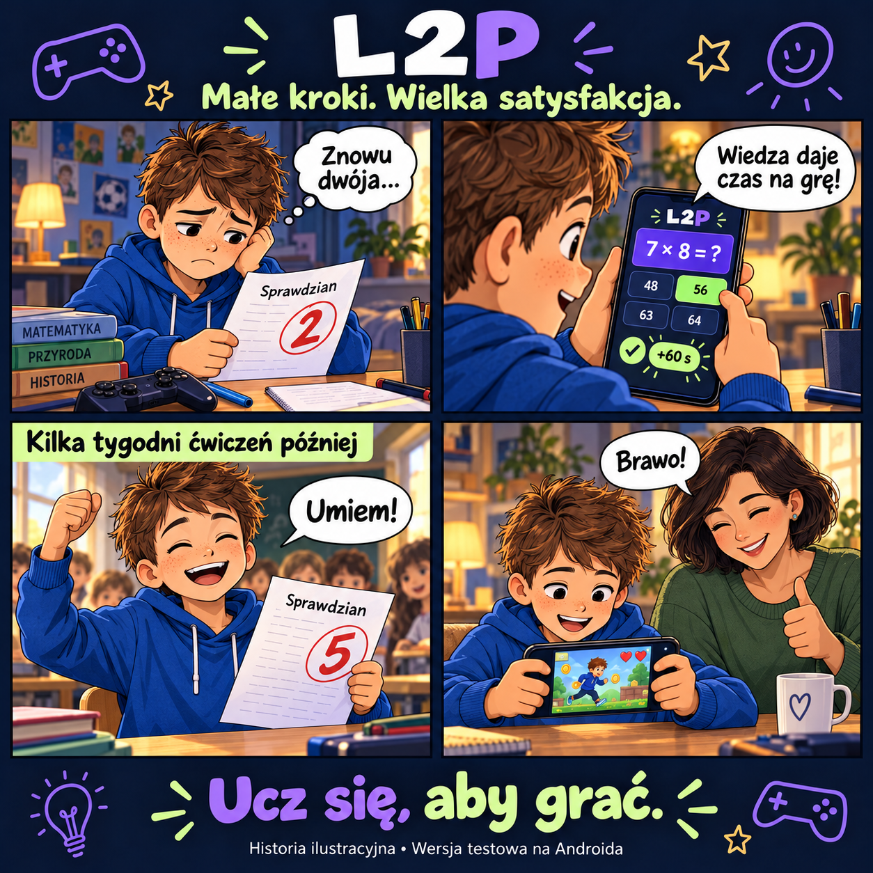 L2P komiks kwadrat roboczy